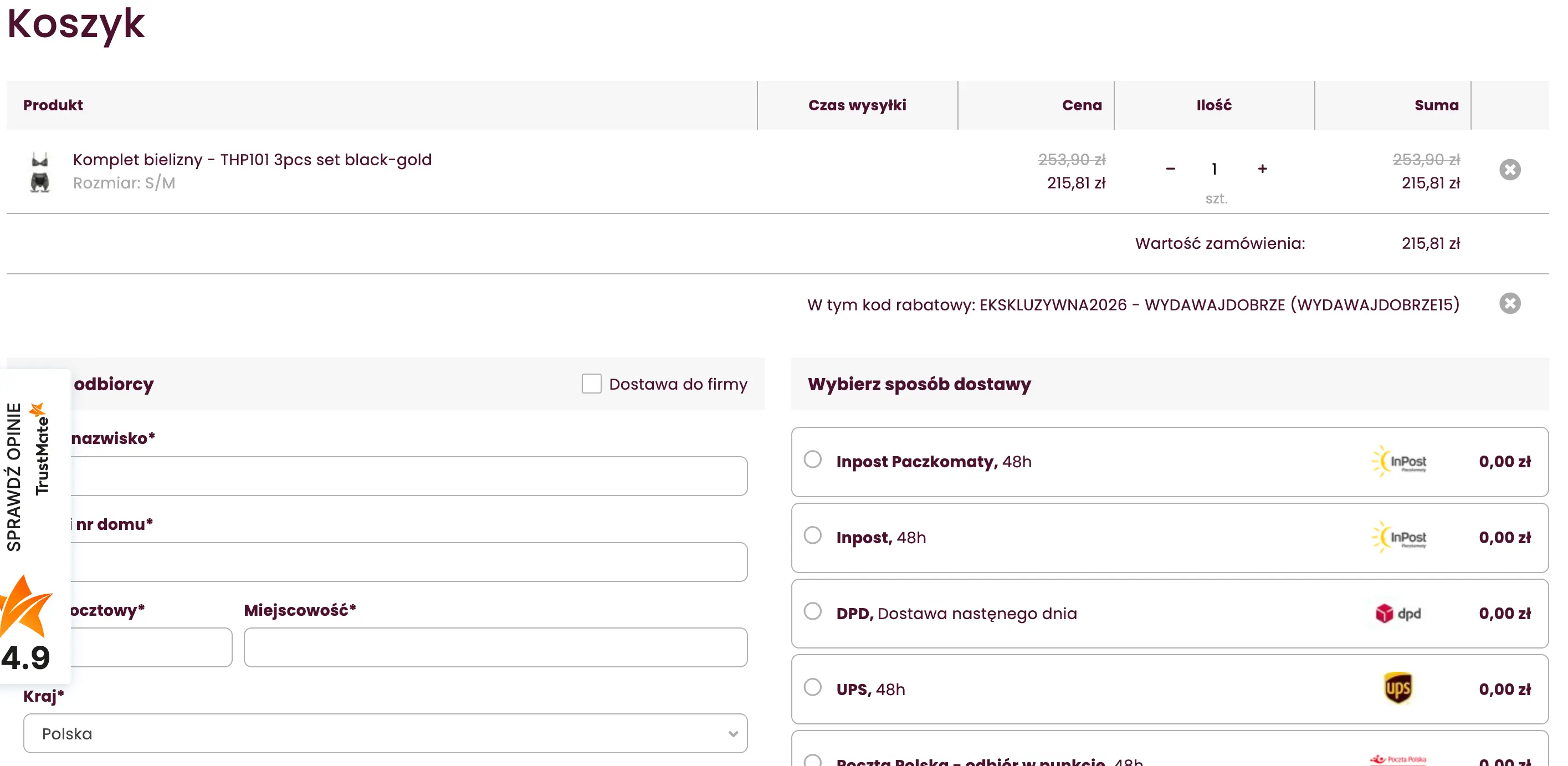 kod rabatowy ekskluzywna