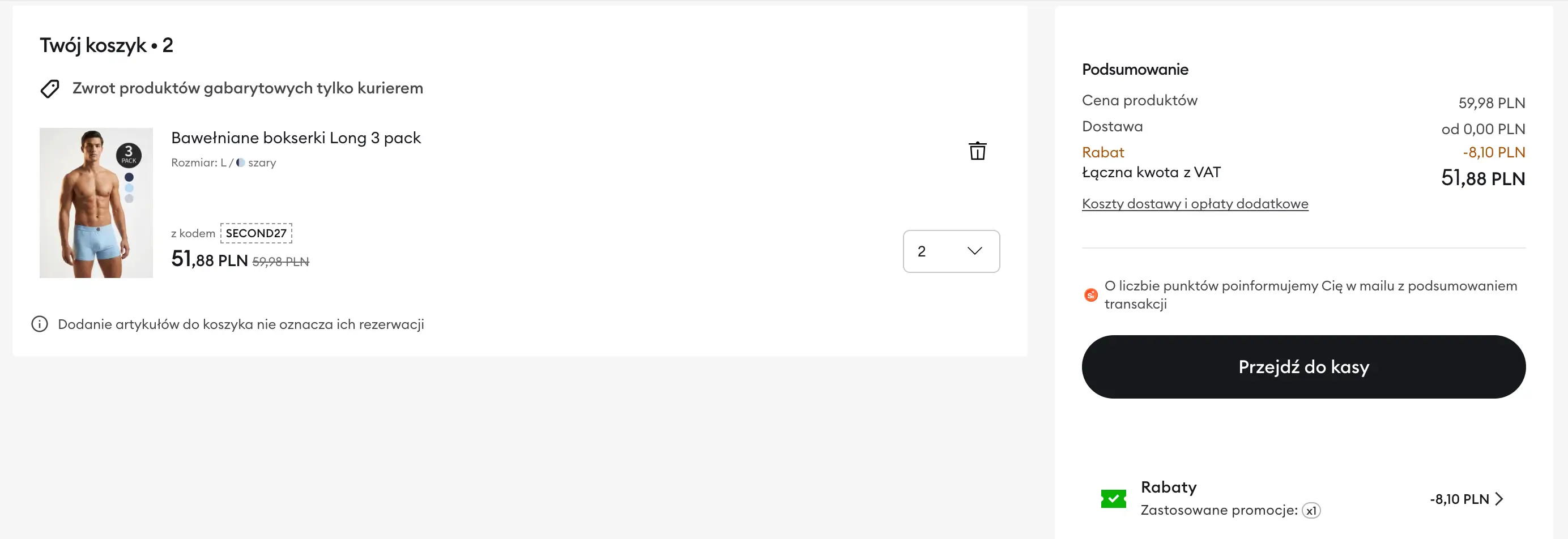 zamówienie z kodem Sinsay