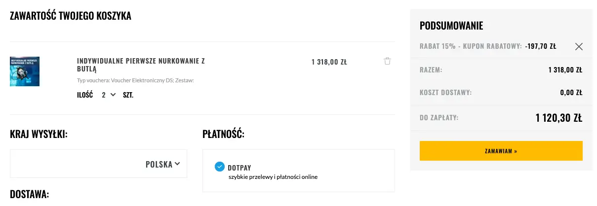deepspot kod rabatowy zamówienie