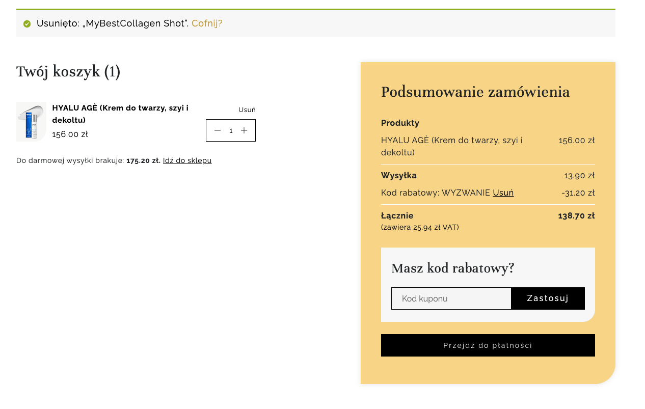 Zamówienie z kodem rabatowym 20% na dermokosmetyki w MyBestPharm
